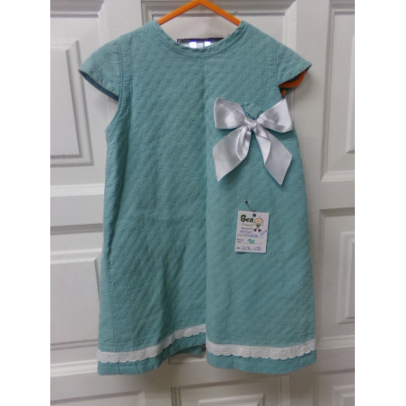 Vestido verde agua talla 2-3 años. Segunda mano